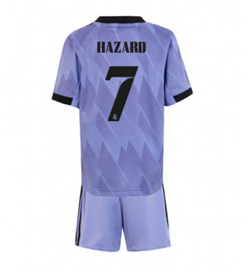 Real Madrid Eden Hazard #7 babykläder Bortatröja barn 2022-23 Korta ärmar (+ Korta byxor)